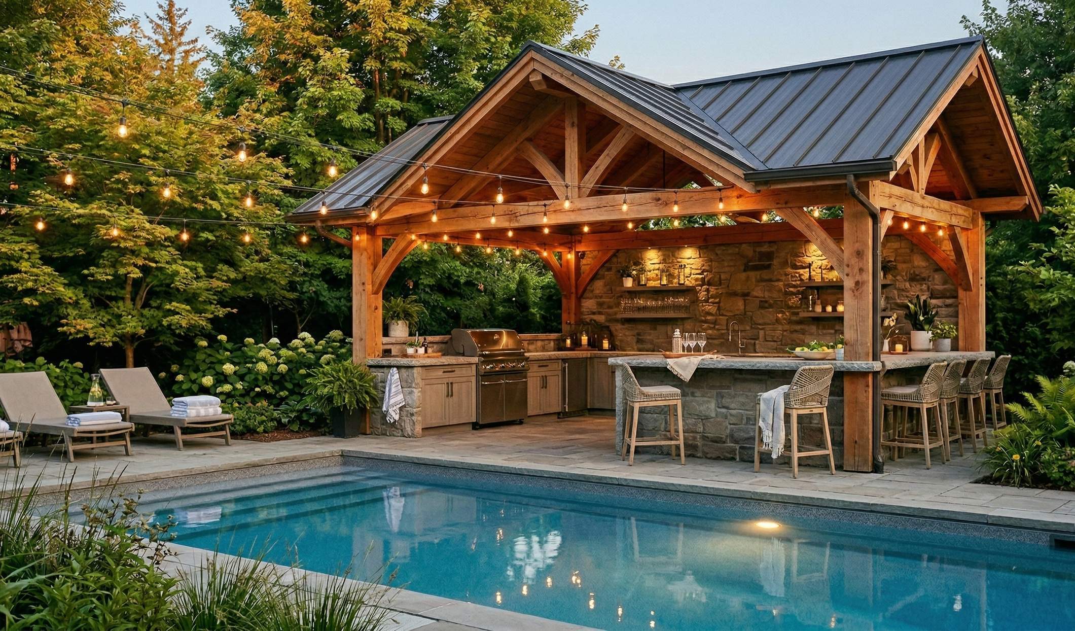 Pavillon rustique & bar