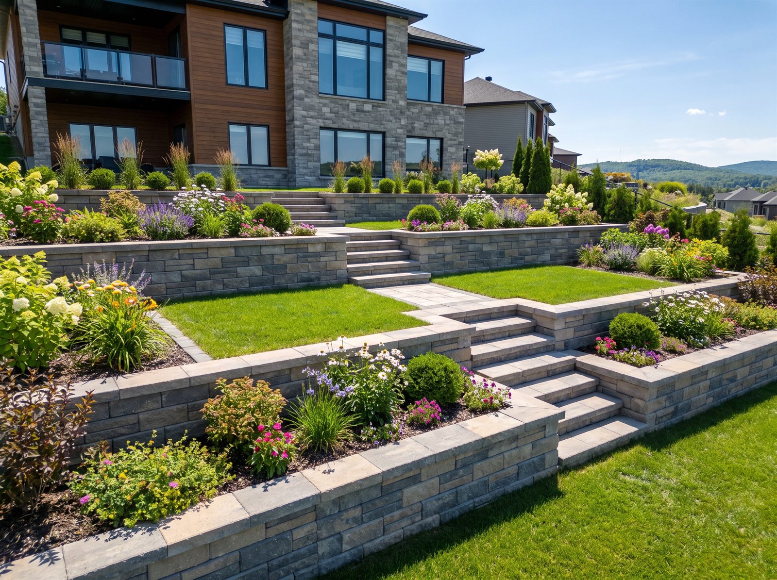 Murets décoratifs et paliers de jardin à Gatineau
